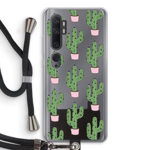 Cactus Lover: Xiaomi Mi Note 10 Transparant Hoesje met koord