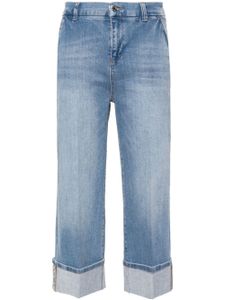 LIU JO cropped turn-up hem jeans - Bleu