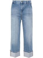 LIU JO cropped turn-up hem jeans - Bleu - thumbnail