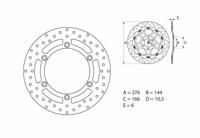 BREMBO Serie Oro remschijf, remschijven voor de moto, vast 68B407E7