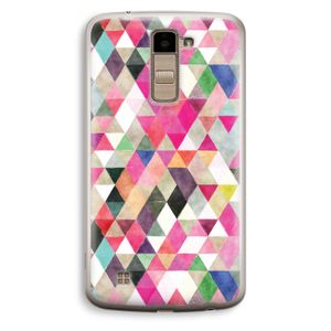 Gekleurde driehoekjes: LG K10 (2016) Transparant Hoesje