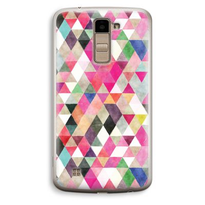 Gekleurde driehoekjes: LG K10 (2016) Transparant Hoesje