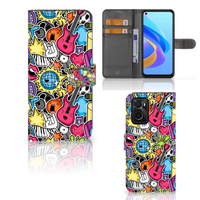 OPPO A76 | A96 Wallet Case met Pasjes Punk Rock