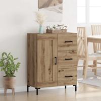 Dressoir artisanaal eikenkleurig 69.5 x 34 x 90 cm Bewerkt hout Dressoir artisanaal eikenkleurig 69.5 x 34 x 90 cm Bewerkt hout