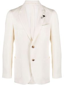 Lardini blazer boutonné à détail de broche - Tons neutres