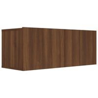 The Living Store - TV-meubel - 80 x 30 x 30 cm - bruineiken - bewerkt hout