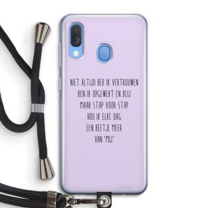 Zelfvertrouwen: Samsung Galaxy A40 Transparant Hoesje met koord