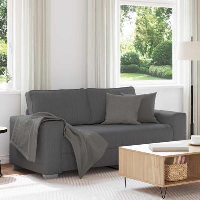Loveseat bank 140 cm corduroy stof donkergrijs