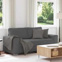 Loveseat bank 140 cm corduroy stof donkergrijs Loveseat bank 140 cm corduroy stof donkergrijs
