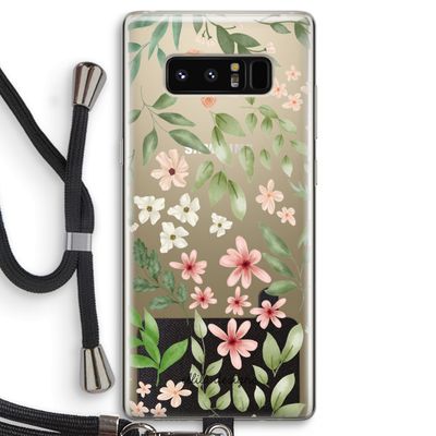 Botanical sweet flower heaven: Samsung Galaxy Note 8 Transparant Hoesje met koord
