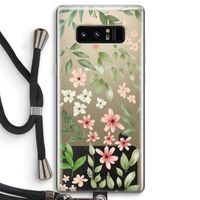 Botanical sweet flower heaven: Samsung Galaxy Note 8 Transparant Hoesje met koord