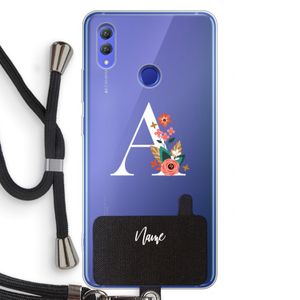 Pink Bouquet: Honor Note 10 Transparant Hoesje met koord