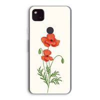 Red poppy: Google Pixel 4a 5G Transparant Hoesje Red poppy: Google Pixel 4a 5G Transparant Hoesje