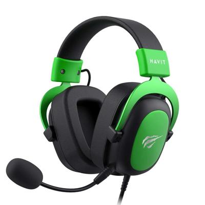 Havit H2002d Headset Bedraad Hoofdband Gamen Zwart, Groen