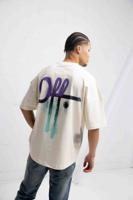 Off The Pitch Graffiti Oversized T-Shirt Heren Gebroken Wit - Maat XS - Kleur: Wit | Soccerfanshop