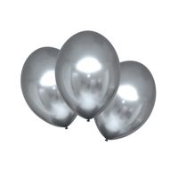 Chrome Ballonnen Platinum Zilver Luxe - 6 Stuks