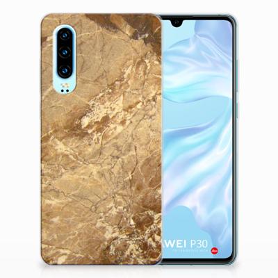Huawei P30 | TPU | Siliconen hoesje | Marmer Creme