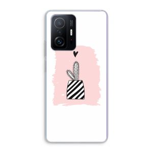 Zwart-wit cactus: Xiaomi 11T Pro Transparant Hoesje