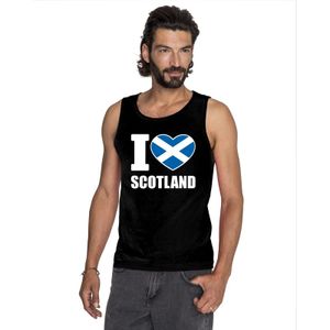 Zwart I love Schotland fan singlet shirt/ tanktop heren