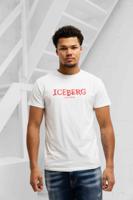Iceberg Vertical T-Shirt Heren Wit - Maat S - Kleur: RoodWit | Soccerfanshop