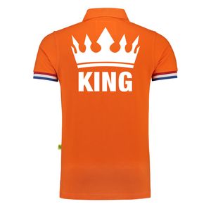 Luxe King poloshirt oranje 200 grams voor heren