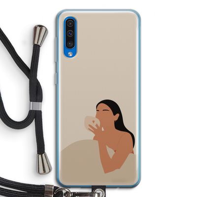 Fresh coffee: Samsung Galaxy A50 Transparant Hoesje met koord