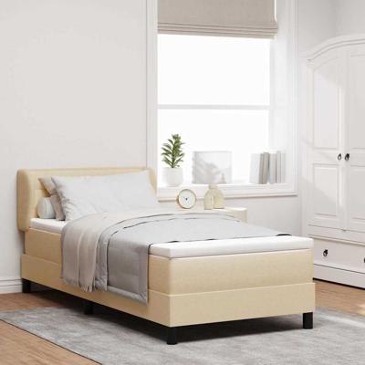 Boxspringbed met matras met matras Crème 80 x 200 cm Stof