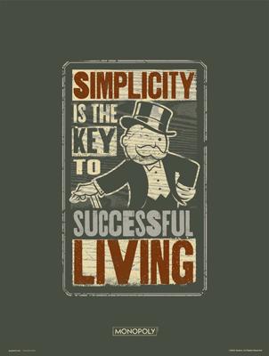 Kunstdruk Monopoly Simplicity 30x40cm
