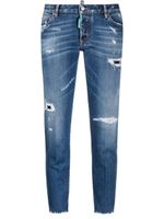 DSQUARED2 jean court à effet usé - Bleu