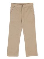 Bonpoint pantalon droit à patch logo - Marron