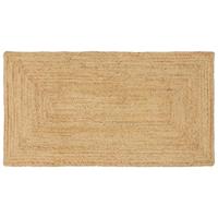 VidaXL Gebied tapijt beige 80 x 200 cm jute