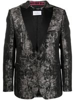 Philipp Plein blazer Gothic Plein en jacquard - Noir