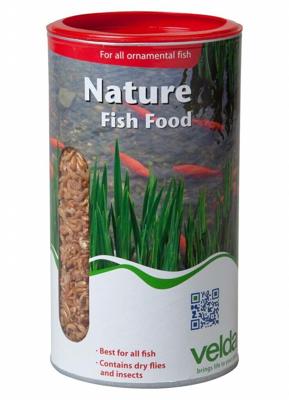 Velda Nature Fish Food 130g - Eiwitrijke Premium Vijvervisvoeding van Natuurlijke Insecten