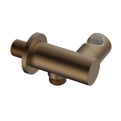 Muuraansluitbocht BWS Sensa met Wateraansluiting Kantelbaar Geborsteld Brons PVD