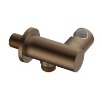 Muuraansluitbocht BWS Sensa met Wateraansluiting Kantelbaar Geborsteld Brons PVD