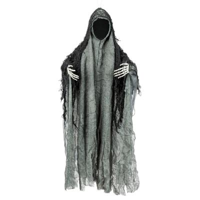 Boland Gezichtsloze geest - zwart/grijs - 46 cm - halloween/horror - decoratie