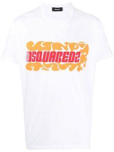 DSQUARED2 t-shirt Wave à logo imprimé - Blanc