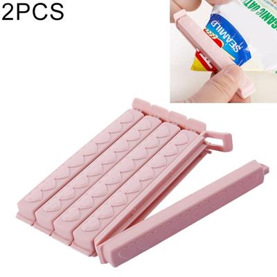 2 stks plastic zak snack tas afdichting liefde clip keuken accessoires roze