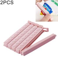 2 stks plastic zak snack tas afdichting liefde clip keuken accessoires roze