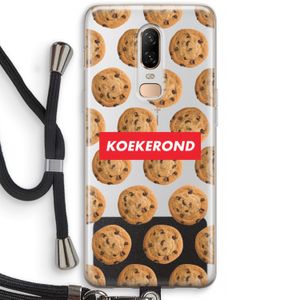 Koekerond: OnePlus 6 Transparant Hoesje met koord