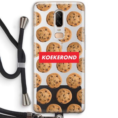 Koekerond: OnePlus 6 Transparant Hoesje met koord
