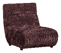 WOOOD Fauteuil 'Observe' Chenille, kleur Aubergine