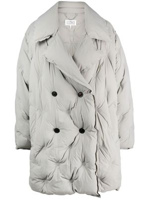 Maison Margiela doudoune à revers pointus - Gris