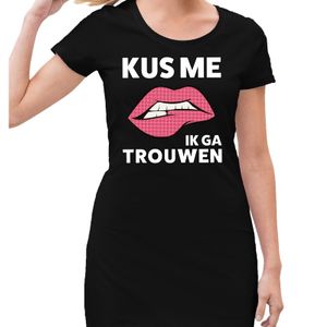 Kus me ik ga trouwen jurkje zwart dames