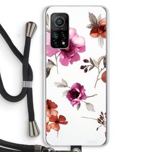 Geschilderde bloemen: Xiaomi Mi 10T 5G Transparant Hoesje met koord