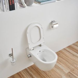 Wandcloset Sanilux Easy Flush Slim incl. Bidet 54 cm (incl zitting)