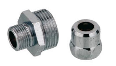 Kirchhoff Messing nippelfitting, chroom, 3/4"ET x 10 mm - 986263148