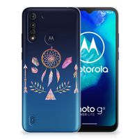 Motorola Moto G8 Power Lite Telefoonhoesje met Naam Boho Dreamcatcher - thumbnail