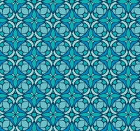 Blauw patroon badkamer behang