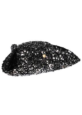 Partyfever luxe driepunt pailletten zilver